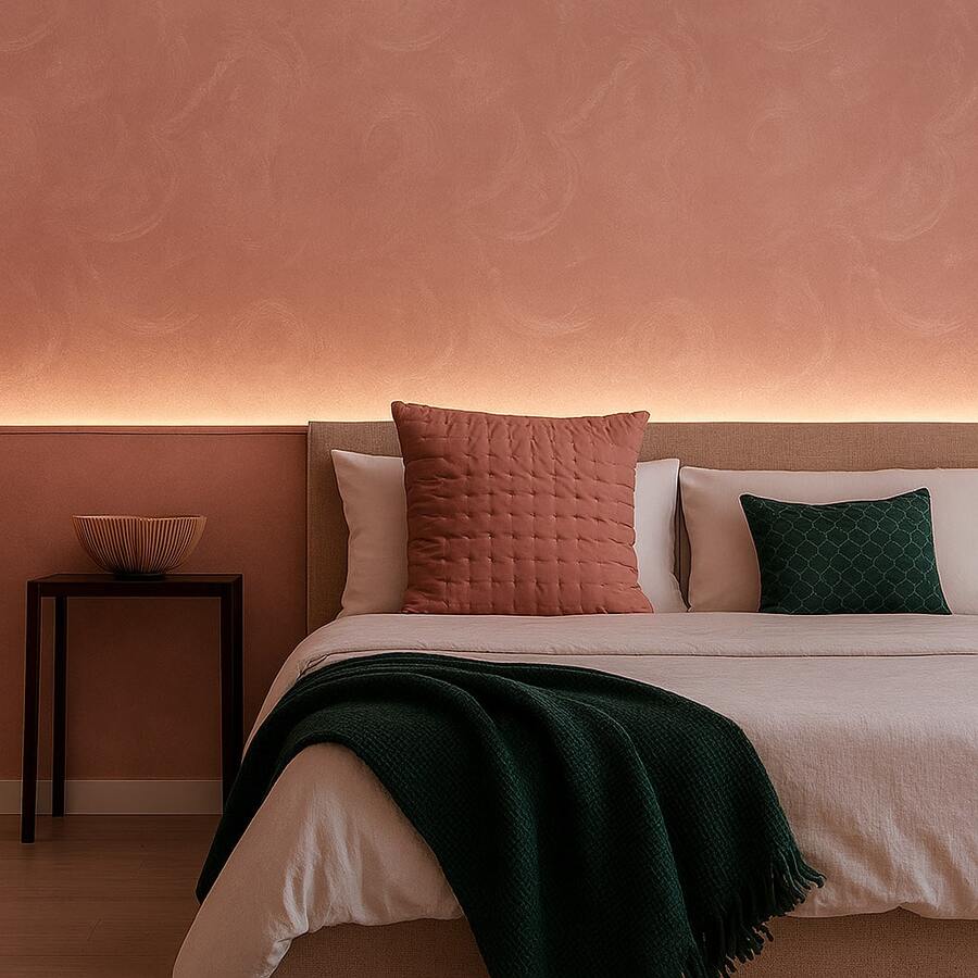 Innovate Wallpapers Wall Paper - Màu hồng gỉ - Xem 1