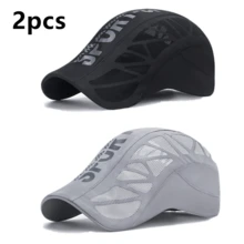 夏季新款SPORT字母前帽男士透气网眼遮阳速干棒球帽，户外防晒帽