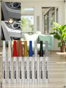 5pcs/1pc Paint Touch-Up Pens Car Paint Touch Up Pen, Car Paint Pen, Scratch Repair Agent, Paint Surface Scratch Repair Marker And Chip Restorer, Gold, Silver, White And Black Color, High Temperature Resistant, Waterproof, Sun-Resistant, For Car - one-size - View 8