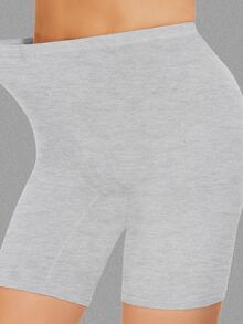 Ensemble de 3 shorts de sécurité décontractés taille mi-haute sans coutures, grandes tailles - Multicolore - Voir 4