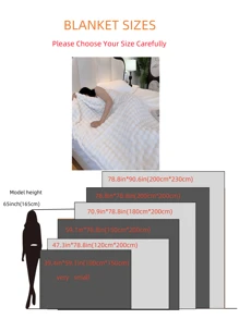 1pc Solid Color Thicken Multi-Purpose Blanket, Sofa Throw, Nap Blanket, Air Conditioning Blanket, Car Blanket, Skin-Friendly, Soft And Comfortable, Suitable For Guest Room, Bedroom And Home Use