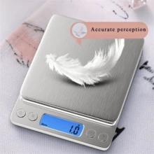 1pc High Precision Digital Scale, Stainless Steel Small Kitchen Scale, Baking Electronic Scale, Jewelry Scale