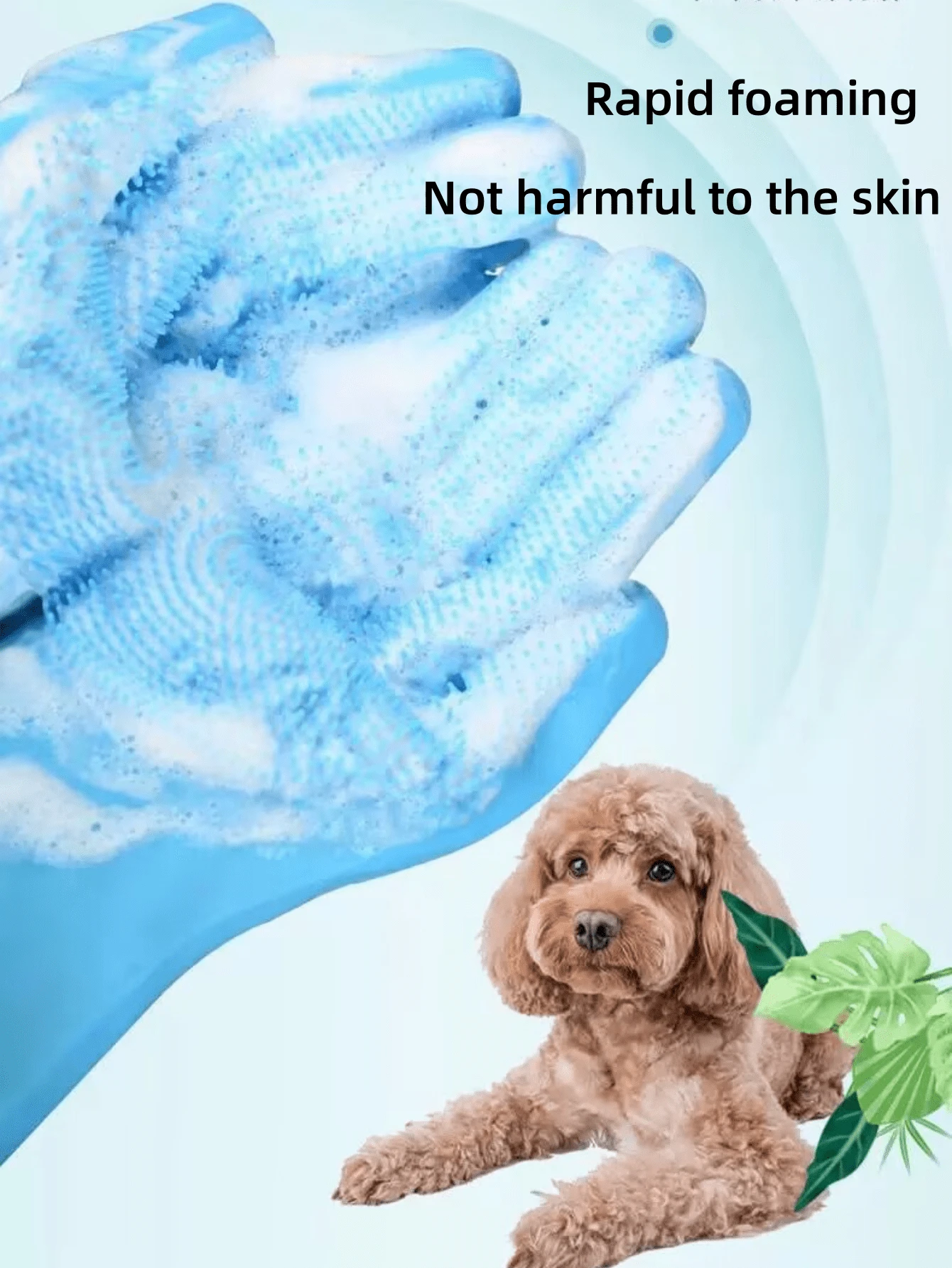 Pet Bathing Gloves, Dog & Cat Grooming Brush Gloves, Extra Long Silicone Anti-Scratch Massage Gloves For Shedding, Pet Cleaning Supplies