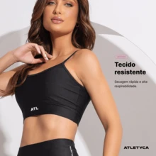 Atletyca Women's Fitness Thin Strap Top – Comfort - 黑色 - 查看 4