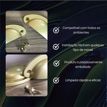 Kit Of 2 Colonial Shell Model Handles With Premium, High-Quality Finish For Drawers, Cabinets, Dressers, Furniture In General - Matte Gold - View 5