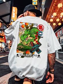 Anime Dragonball T-Shirt Dragon Shenlong Dragon Japanese Manga Casual Shirt Unisex Blouse Male Female 100% Cotton Top Premium Streetwear New Release Black White Immediate Shipping Various Colors!! Plus Size - 白色 - 查看 1