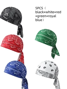 1pc Unisex Paisley Pattern Pirate Hat With Adjustable Strap, Elastic Fabric Pirate Cap Suitable For Daily Use Pirate Hat Pirate Costume