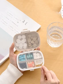 Cutie de pastile portabilă pentru călătorie, organizator de pastile rezistent la umiditate, reutilizabilă, pentru bărbați și femei, planificator de medicamente, husă de buzunar zilnică, pentru a ține vitamine, medicamente și suplimente, accesorii esențiale pentru călătorii acasă, esențiale pentru vacanță, înapoi la școală, organizator de medicamente, geantă de urgență pentru școală, trusă de urgență, geantă de medicamente, geantă de depozitare pentru medicamente pentru exterior, geantă de prim ajutor