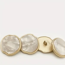 2/4/10 件高端时尚金属纽扣 - 不对称苹果形纽扣，多种尺寸可选，服装缝纫配件适用于西装、外套、毛衣和开衫，服装装饰