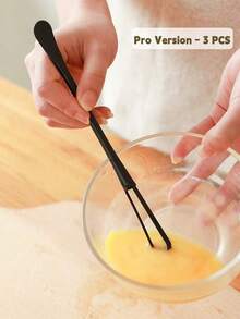 2pcs Eggs Whisk Kitchen Milk Eggs Beater Stick Cake Cream Batter Spoon Mixing Mixer Tools, Easy To Clean, Multi-Use In The Kitchen