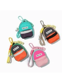 1pc Colorful Dopamine Mini Purse Organizer, Zippered Women's Key Bag, Hanging Bag, Crossbody Bag, Cartoon Pattern Small Purse Bag Pendant, Accessories, Women's Gift Essentials, Money Purse, Mini Purse Purse, Coin Purse, School Bag Pendant, Backpack Pendant, Best Thanksgiving, Valentine's Day, Halloween Gifts - Multicolor - View 3