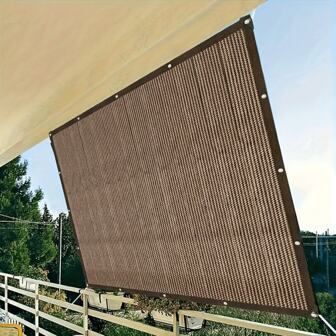 Outdoor Sunshade Net - Brown, UV Resistant, Durable Canopy Suitable For Terraces, Travel, Bike Sheds, Gardens, Balconies, And Corridor Pergolas, Picnics, And Swimming Pools - Multiple Sizes To Choose From
