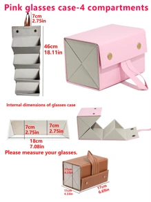 2/3/4/5/6 große Reise Brillenetui, Brillenetui Mehrfach, Brillenetui Rosa, Brillenetui Robust, Brillenetui Hart, Niedliches hängendes Brillenetui, Faltbarer hängender Brillen- und Sonnenbrillen Aufbewahrungsständer, Brillenetui aus PU-Leder für Brillen und Sonnenbrillen, Brillen- und Sonnenbrillen Aufbewahrungsbox, Schutzhülle für Brillen, Brillentasche für Reisen, Reiseutensilien, Reisezubehör, Reisetasche, Urlaub, Rückkehr zur Schule, Schulsachen, Sonnenbrillen für Frauen