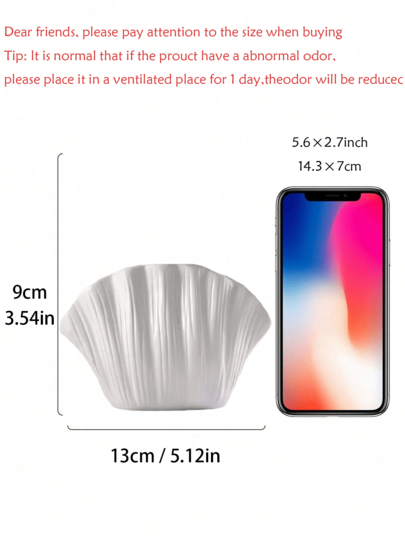 Wit Nordic Shell Shaped Resin Vase Home ation, Desktop Artificial Flowers, Plant Supports, Tableware, Flower Arrangement, Easy To Ceramic Vase, Ins Hydroponic Fresh Arrangement Homestay Model Room Glass view 6