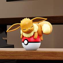 夜光仙女球模型玩具，可作汽车/桌面摆件，超可爱3D设计，无异味 - 棕色 - 查看 2