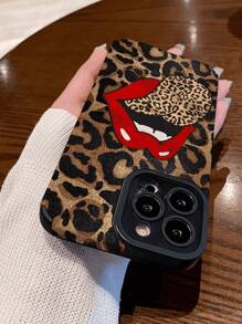 Funda de silicona para teléfono celular, adecuada para iPhone 13 Pro Max, 11, 14 XS Max, resistente a golpes y con diseño personalizado de lengua grande para mujer
