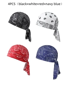 1pc Unisex Paisley Pattern Pirate Hat With Elastic Band Back, Flexible Fabric Material For Casual Wear Pirate Hat Pirate Costume