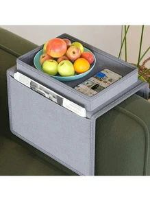 1 Stück klassischer Mehrzweck-Sofa-Armlehnen-Organizer, Mehrlage Seitentasche mit Fächern für Fernbedienung, Handy, Bücher und Getränkehalter, vielseitiger Sofa-Armlehnen-Caddy für Zuhause und Auto, Aufbewahrungskörbe für Heimorganisation, Körbe, Behälter & Container für Heimorganisation