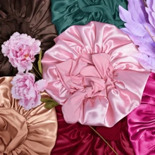 1 Pc Luxurious Satin Silk Cap With Adjustable Ties - Lightweight Hair Care Cap For All-Night Comfort, Hair Care, Close Fit, Perfect For Long, Curly Or Braided Hair Stylish And Comfortable Unisex Nighttime Hair Care