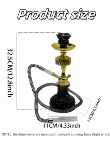 Neuer tragbarer Shisha-Set (beinhaltet Schale, Schlauch, Kohle-Ablage, Zange), hochwertige kleine Einzel-Schlauch Shisha, Premium Glasflasche, Acryl-Schaft, Metall-Schlauch und Zubehör, ohne Strom, Geschenkidee für Rückschulstart, Valentinstag, Vatertag, geeignet für Bars, Nachtclubs, KTVs, Zuhause und Restaurants, leicht zu transportieren