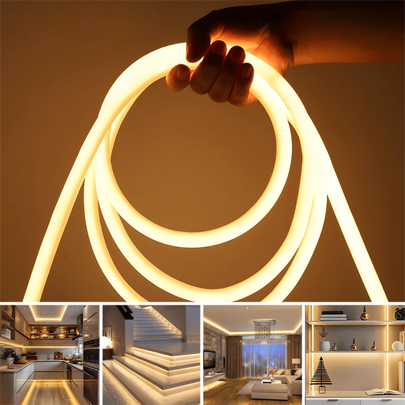 1pc LED Light Strip, Bendable COB Neon Light, Wall Decoration Neon Light, 1m/5m/10m Length Optional, Suitable For Ambient Lighting In Living Rooms, Bookshelves, Cabinets, Bedrooms, Very Suitable For Christmas Decoration