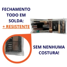Kit 5 un Embalagem 30x13 Saco Organizador Multiuso Transparente