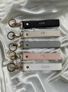 1 Stück personalisierter großer Ring Schlüsselanhänger - Individualisierte Schlüsselanhänger - Handschlaufen Schlüsselanhänger - Taschendekoration - Autohaken - Geschenke für sie - Mode Schlüsselanhänger - Weihnachtsgeschenke, nur Schriftzeichen, Sonderzeichen können nicht individualisiert werden, Multifunktional, Dekorativ, Wiederverwendbar, Exquisit, Stilvoll, Hochwertig, Farbig, Modern, Individuell, Personalisiert, Einzigartig, Wohndekoration, Wohndekoration, Warme Atmosphäre, Herbstliche Wohnungsauffrischung, Wohnharmonie