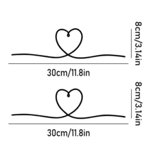 1 pièce Décoration murale minimaliste en métal en forme de cœur pour chambre à coucher, salon, mur de galerie, cadeau d'amour, décoration de maison, décoration de chambre, décoration murale, cadeau pour anniversaire, remise des diplômes, Saint-Valentin, mariage - Noir - Voir 15