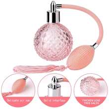 Atomizor de parfum elegant cu ciucuri 100 ml, atomizor de parfum din sticlă reîncărcabilă, elegant, cu decor de ciucuri - sticlă pulverizatoare fără PVC, potrivită pentru călătorii și uz casnic