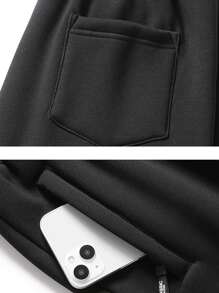 Herren Lässig Jogginghose, Fleece gefüttert, verstärkt, knöchellang, geeignet für Herbst/Winter