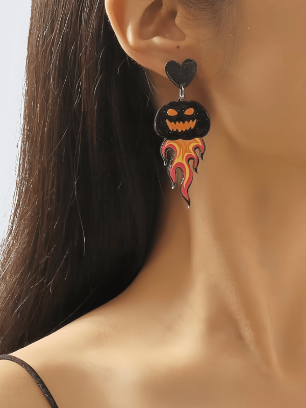 Acryl Halloween Kürbis Ohrringe, einzigartige Kürbis Ohrstecker für Halloween