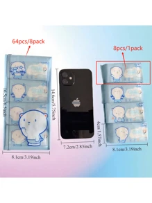 8pcs/Pack Adult Daily Cleansing Wet Wipes, Travel Size. Natural Formula, Safe & Unscented.