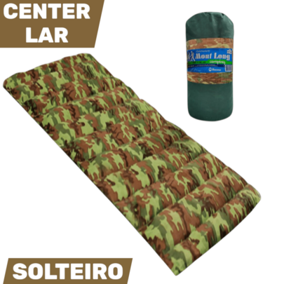 Colchonete Camping Solteiro com Sacola para Transporte 60cm de largura x 190cm de comprimento Leve e prático