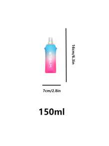 WRELS 1pc 150/250ml/500ml Gradient-Colored, Stylish, Portable, Foldable And Lightweight Soft Water Bottle For Running Hiking Cycling