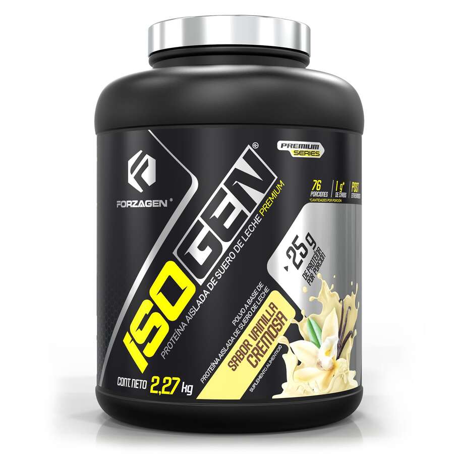 Aislado de Proteína Isogen 25 g de Proteína | Forzagen | 100% Aislado de Proteína | Post Entrenamiento | Bajo en Carbs | 5lb (2,27 kg)
