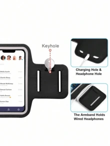 Multifunktionale wasserdichte Sportarmband, Outdoor Laufen Wandern Radfahren Yoga Touchscreen Handyhalterung