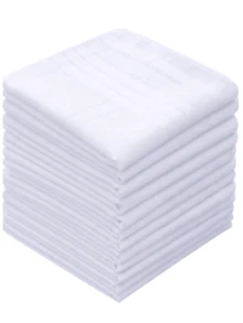 Khăn tay cho nam họa tiết kẻ caro thời trang màu trắng khăn tay thanh lịch cỡ lớn khăn tay kẻ sọc khăn tay phù hợp khăn bỏ túi thấm mồ hôi khăn tay cao cấp retro khăn tay kẻ caro giặt máy khăn tay mềm mại nhiều màu quà tặng sinh nhật ngày của cha và ngày của mẹ quà tặng giáng sinh cho nam giới 17x17 inch - trắng - Xem 11