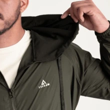 Men's Water-Repellent Windbreaker Jacket, Lined Hood, Made From Aspen Fabric, Lightweight And Durable - màu đen - Xem 5