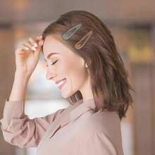 50pcs Random Color Candy Cute Girl Hair Clips Bangs Hairpins