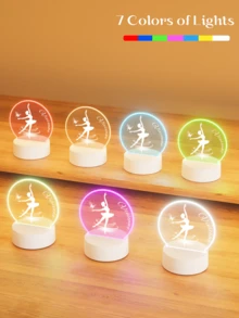 1pc Acrylic Ballet Girl Night Light, Customizable Name, 4 Color Options, Warm & Color Changing Light, Creative Desk Lamp, Bedroom Decor, Unique Night Light, Bedside Lamp, Gift For Kids, Friends, Classmates, Girlfriend, Holiday Gift,Fairy Lights - 4 3mm Round Ballet Girls - View 10