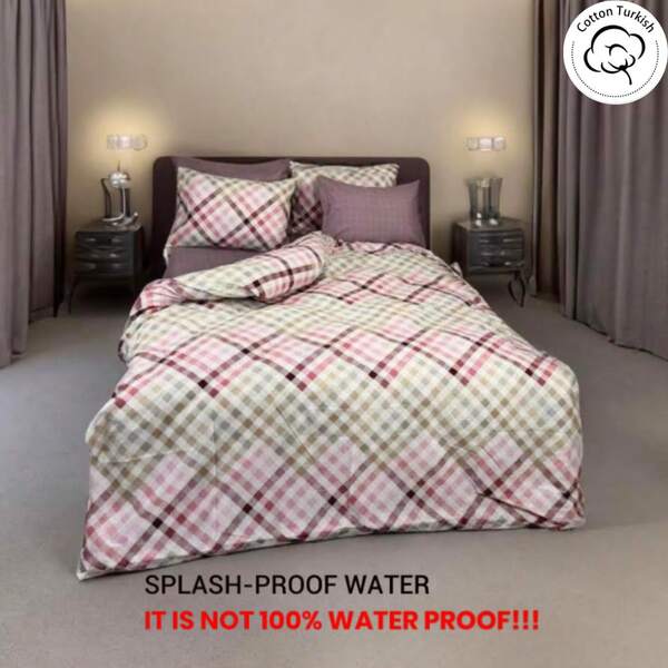 Turkish-Made 3 PiecesBedding Set – 70% Cotton – Includes 1–2 Pillowcases + Duvet Cover – Sizes: 160*200cm / 200*220cm – Soft, Breathable & Skin-Friendly – Minimalist Double Bed Set