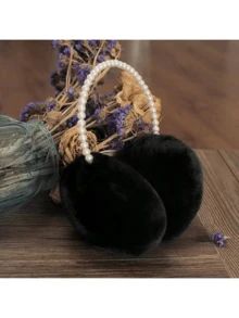 1件女士冬季保暖耳套，时尚设计，温暖精致，展现小巧立体的五官秋季 - 彩色 - 查看 4