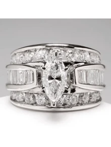 خاتم موضة للنساء، يستخدم كهدية عيد الحب، مجوهرات حفل الزفاف. مصنوع يدويًا، الزركونيا مرتبة بشكل عشوائي. يرجى الرجوع إلى الكائن المادي المستلم كمرجع رئيسي، ويمكن العثور على المواد على صفحة التفاصيل