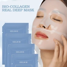 1pcs/4pcs/8pcs Overnight Hydrogel Mask,Deep Hydrating Masks With Collagen, Hyaluronic Acid,Hydrating Facial Mask For Sensitive Skin, Redness Reducing & Quick Soothing Effect - 藍色 - 查看 8