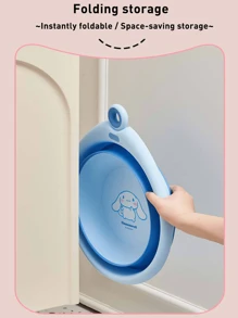 Sanrio Character 多功能折叠式脸盆，PP + PVC 材质，耐用轻便，多种尺寸（小/中/大）和颜色可选，可折叠设计节省存储空间，易于折叠和展开，防漏结构，光滑边缘，使用轻柔，多功能用于洗脸、洗碗 - 彩色 - 查看 9