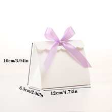 20/50pcs Mini Blank White Gift Box With Colorful Ribbons - Perfect For Birthday Party Gifts, DIY Crafts & Elegant Wedding Displays, Gift Boxes - Multicolor 2 - View 12