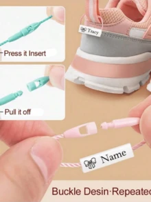 个性化礼品，可定制姓名标签环，适用于鞋子、包包和配饰，防水标签，非常适合旅行、健身和户外活动时整理物品 - 彩色 - 查看 7