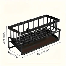 Kitchen Sink Sponge Draining Rack, Self-Draining Kitchen Sink Organizer, Sink Rack, Can Hold Dish Brushes, Rags, Soap, Scrubbing Accessories, Baskets And Containers For Kitchen Storage.