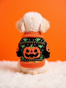 1 pieza Disfraz de mascota de calabaza divertida de Halloween - Disfraz de tela para perros y gatos | Perfecto para fiestas y regalos (Tallas XS-XL)