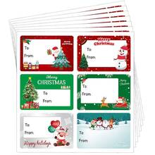 240pcs Festive Christmas Gift Tags - Self-Adhesive Holiday Labels With Santa, Reindeer, Snowmen & Holiday Designs, Red & White Paper Tags For Christmas Presents, Christmas Gift Tags(60/120/240pcs) - Multicolor - View 13